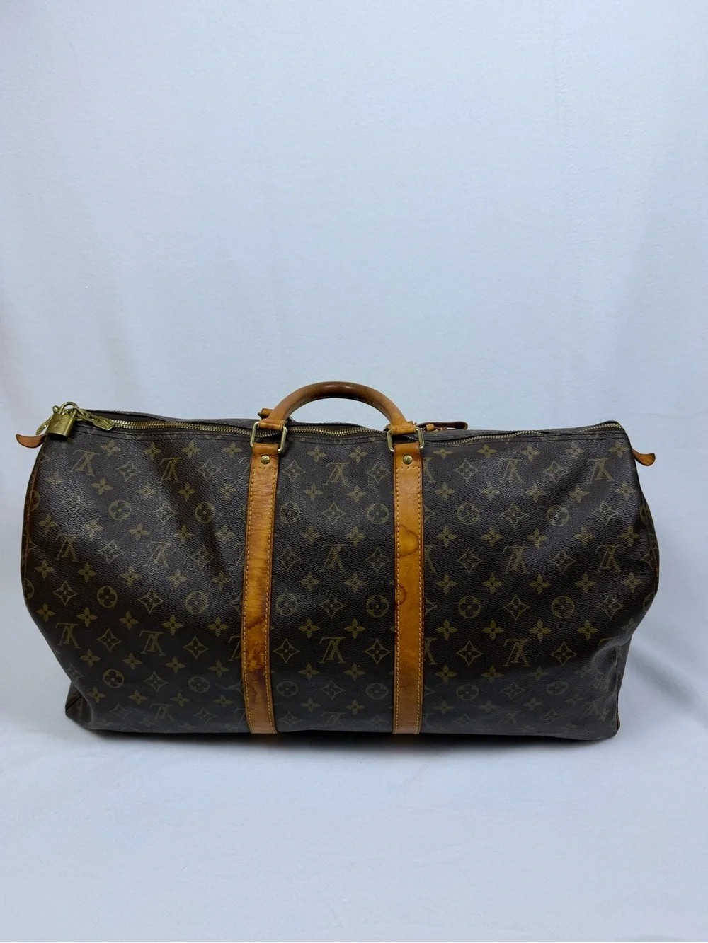 Vintage Louis Vuitton Keepall 55 Monogram Canvas Travel Duffle Bag 2001